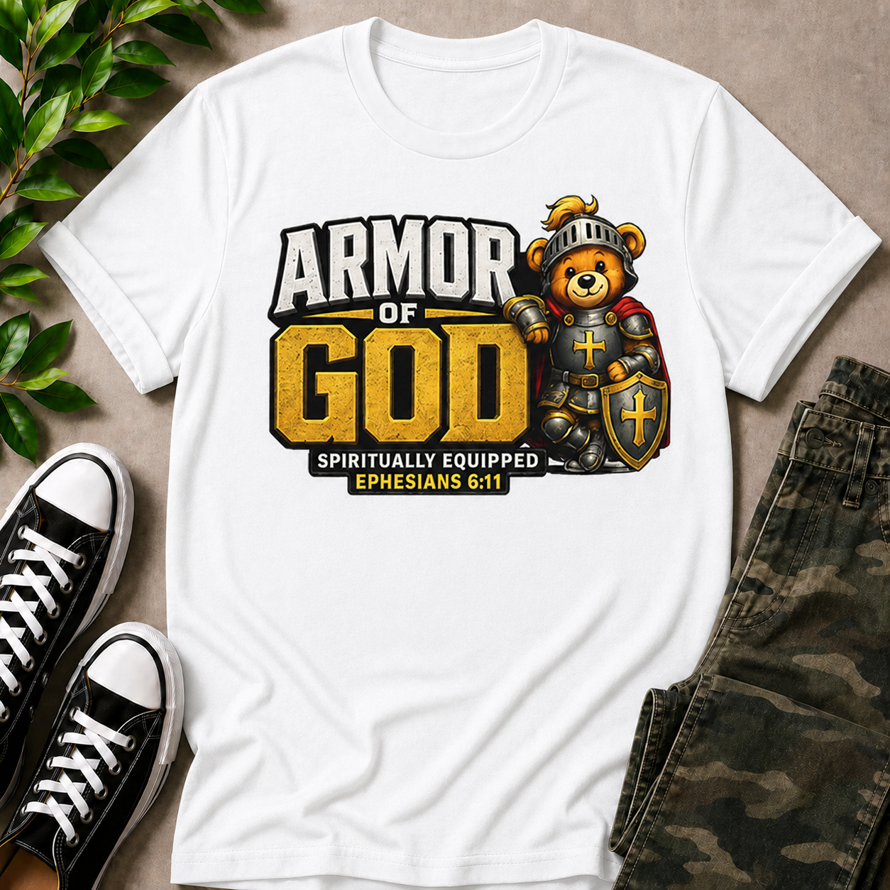 Armor Of God Bear Knight T-Shirt