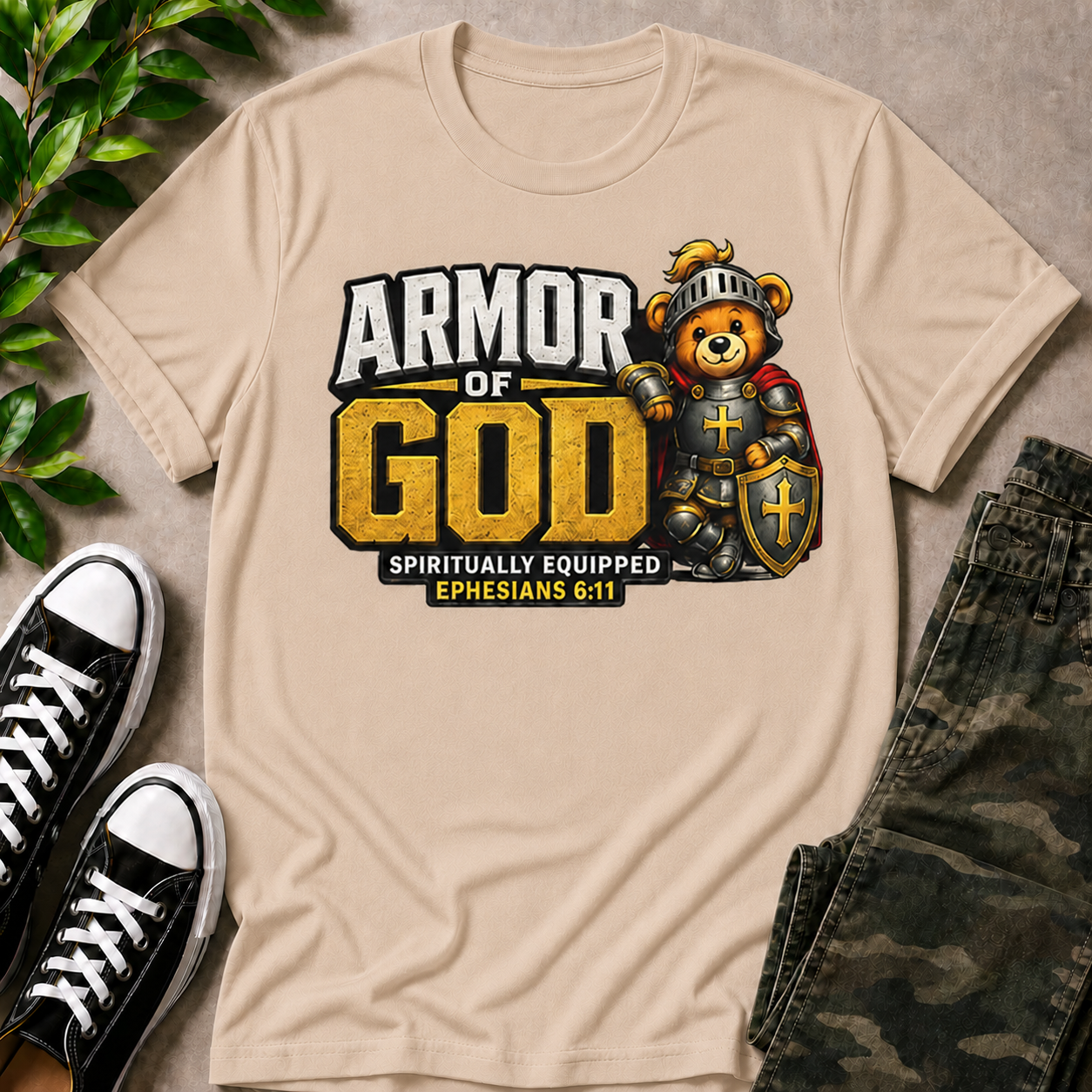 Armor Of God Bear Knight T-Shirt