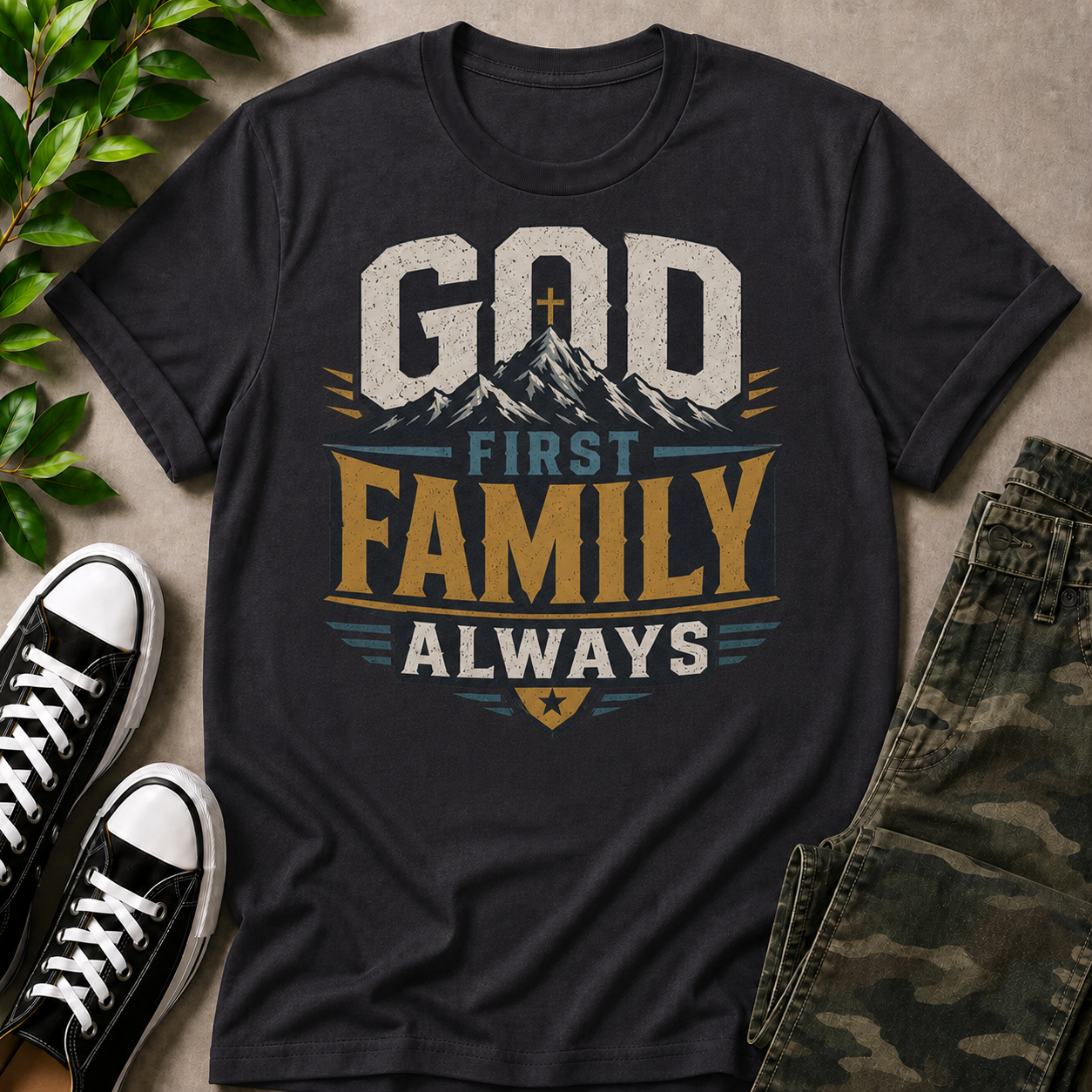 God First Family Always T-Shirt