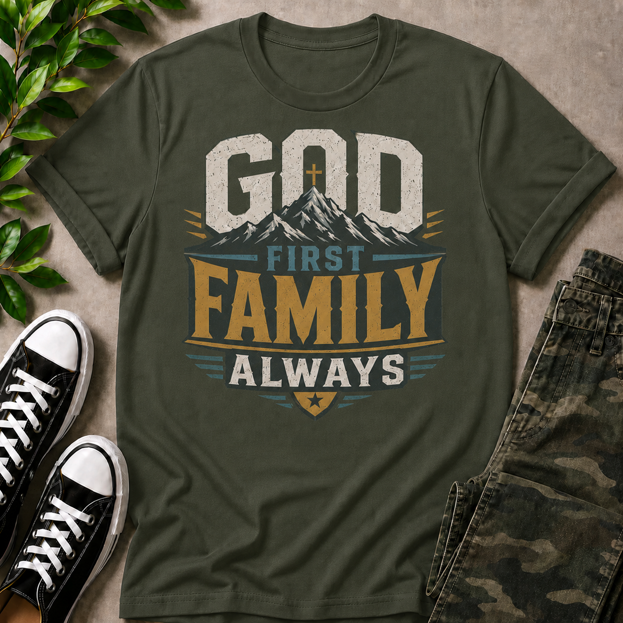 God First Family Always T-Shirt