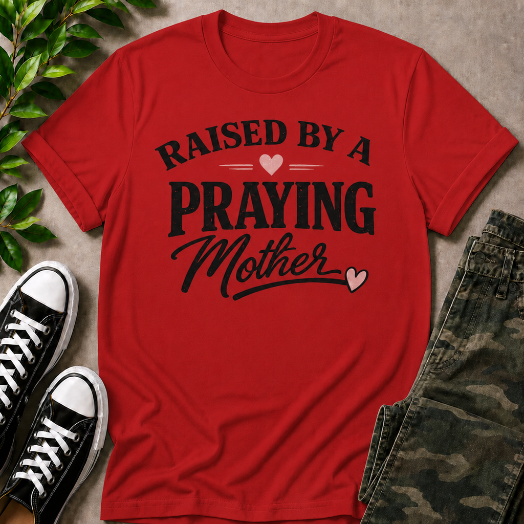 Raised By A Praying Mother T-Shirt