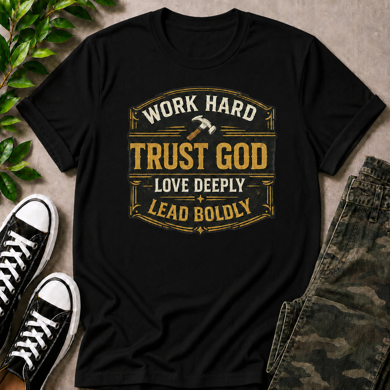 Work Hard Trust God Love Deeply T-Shirt