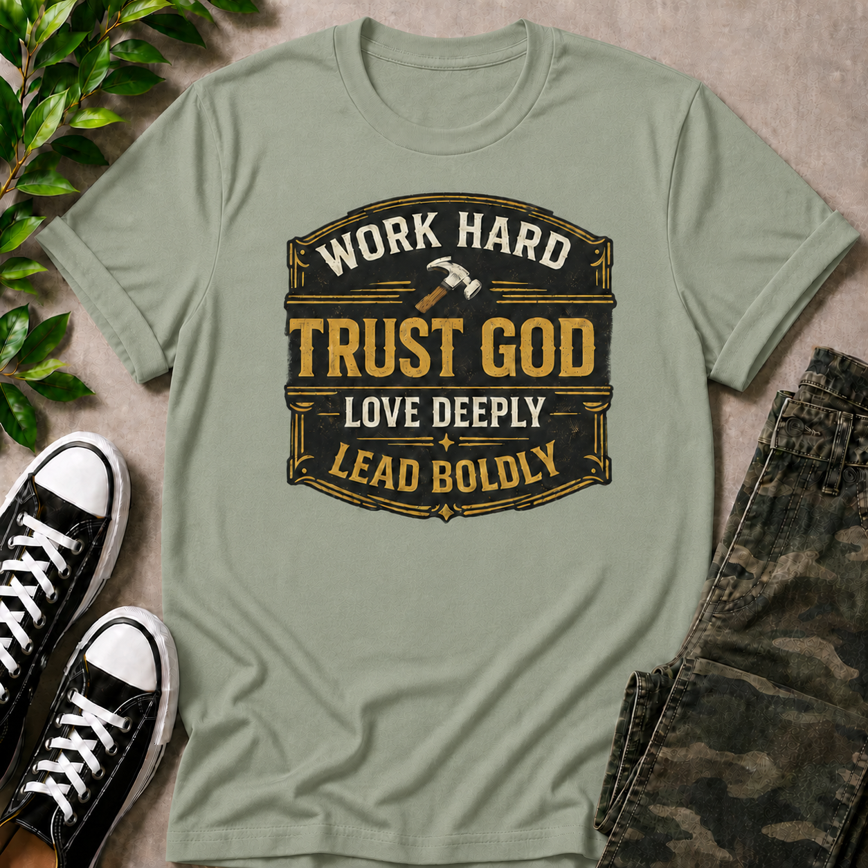 Work Hard Trust God Love Deeply T-Shirt