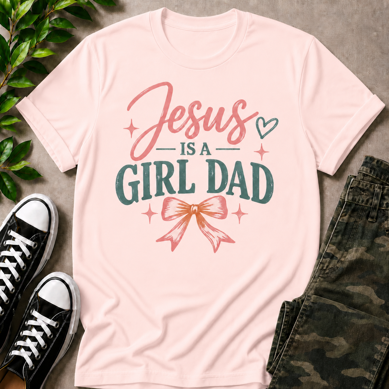 Jesus Is A Girl Dad T-Shirt
