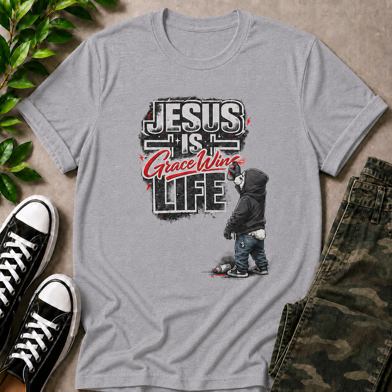 Jesus Is Life Grace Wins T-Shirt