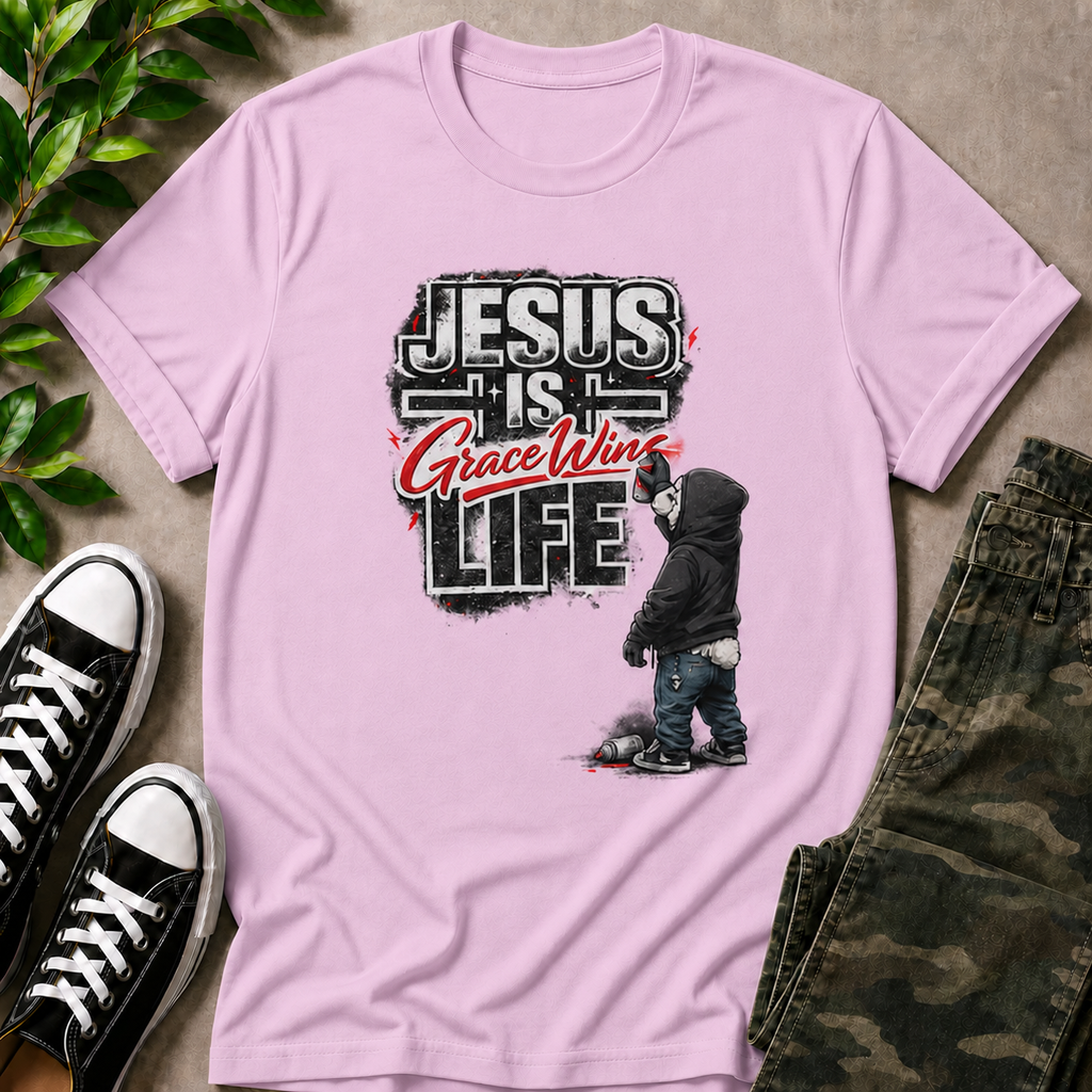 Jesus Is Life Grace Wins T-Shirt