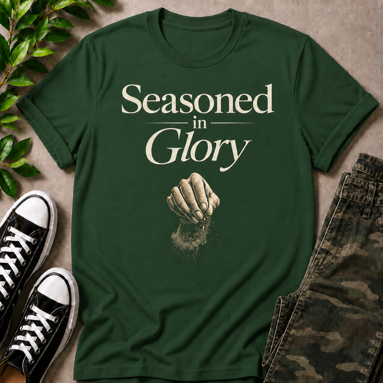 SEASONED IN GLORY T-SHIRT
