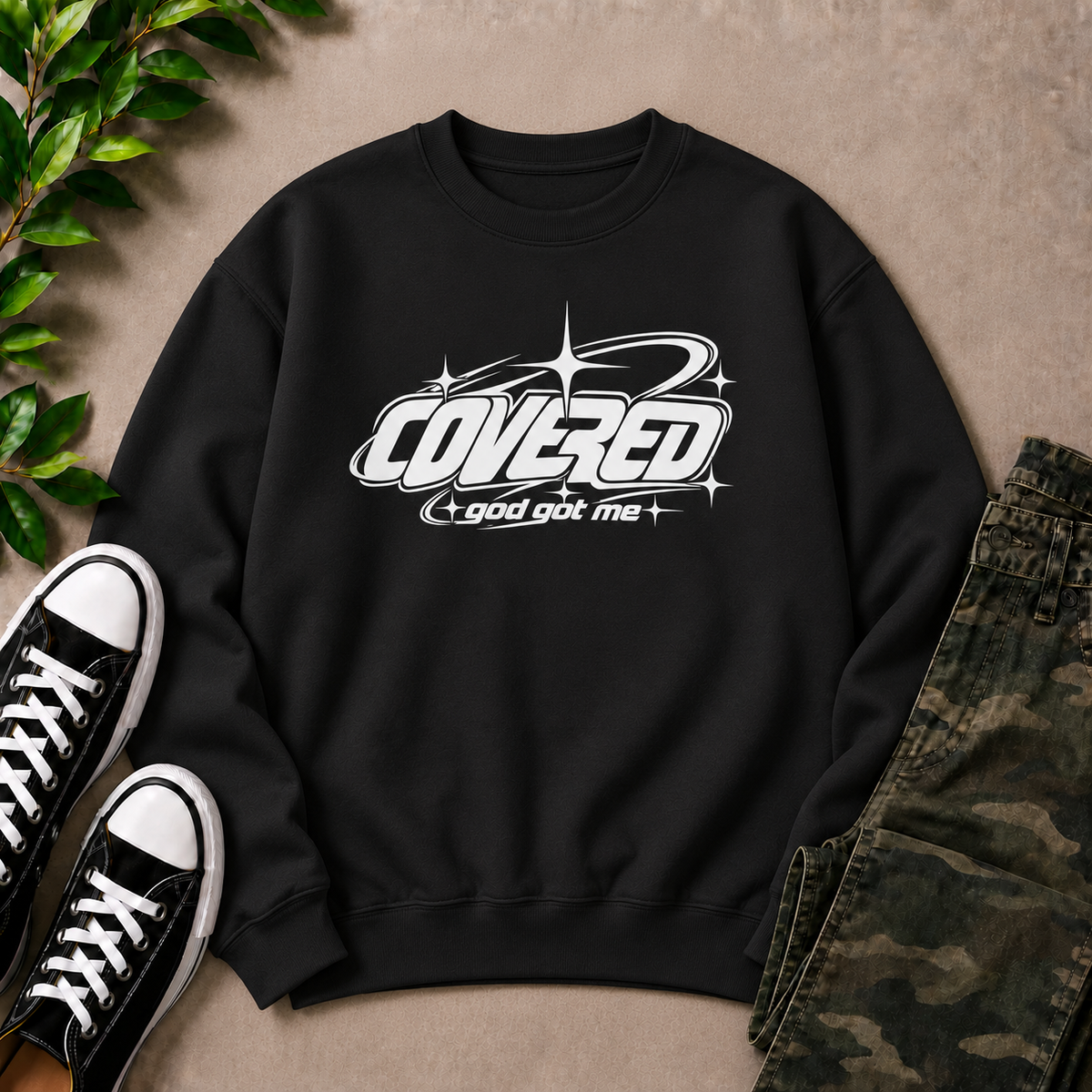 Retro Covered Crewneck